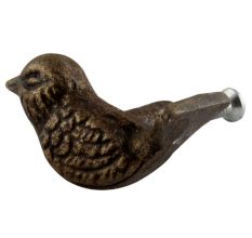 Antique Small Bird Iron Cabinet Knob